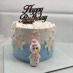 کیک بچگانه آدم برفی