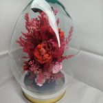 گل خشک شیشه ای قرمز